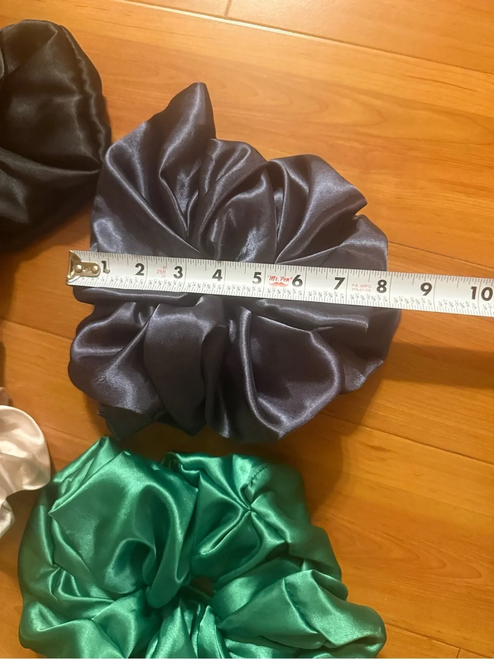 JUMBO Satin Silk Scrunchie - Grey Midnight